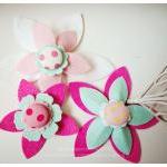 Felt Flower with Button cen..