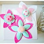 Felt Flower with Button cen..