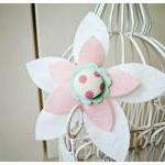 Felt Flower with Button cen..