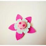 Felt Flower with Button cen..