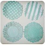 4 Parisian Lace Doily blue ..