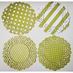 4 Parisian Lace Doily green..