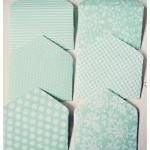 6 tiny aqua mist envelope /..