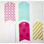 6 pattern paper tags