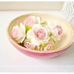 Millinery Heartshape Big flowers Buds paper flower / pack  