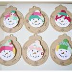 Snowman Round tags