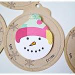 Snowman Round tags