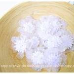 White Satin organza flower ..