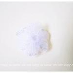 White Satin organza flower ..