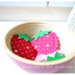3 Strawberry felt with foam..