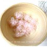 Organza light pink flower w..