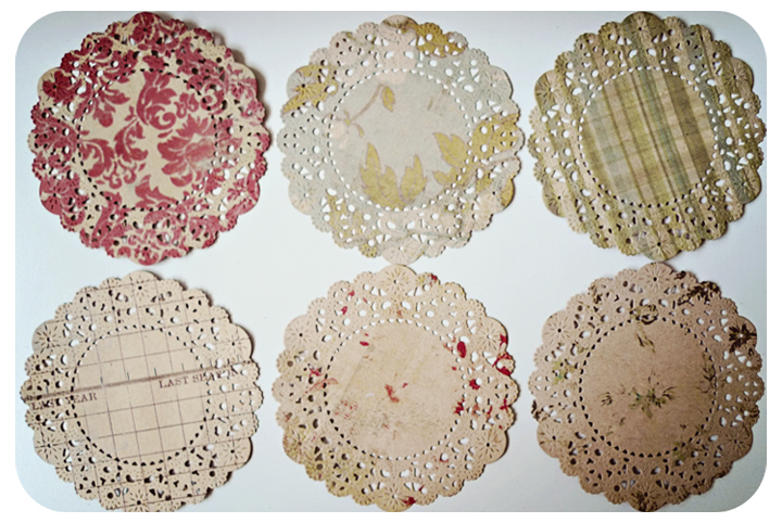 6 Parisian Lace Doily Kraft / pack 