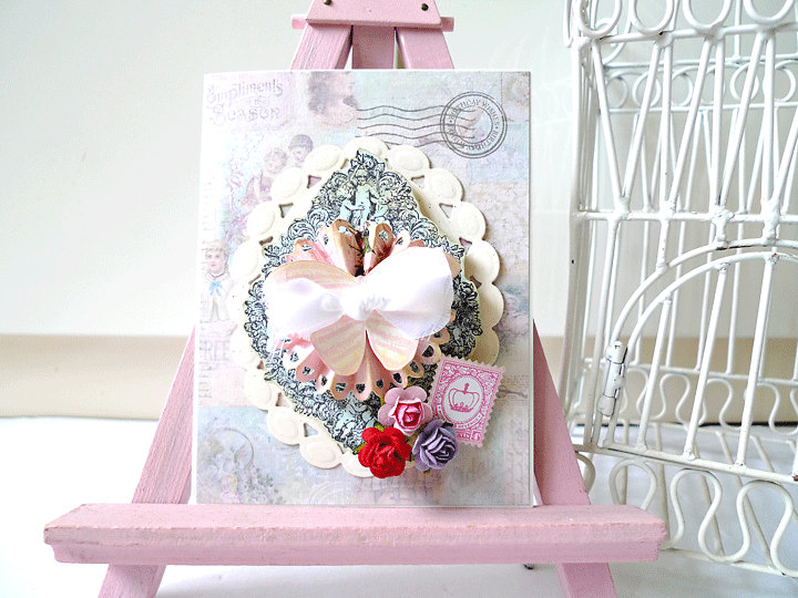 Happy Birthday vintage handmade card