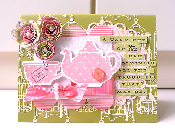 A cup of tea thank you card 