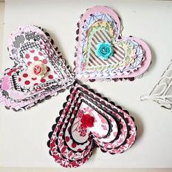 Layered Heart Shape card