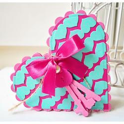 Heart in Heart card with Key & lock