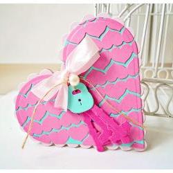 Heart in Heart card with Key & lock