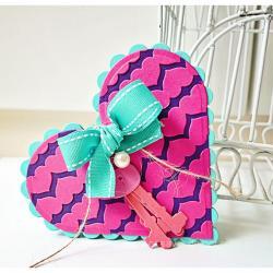 Heart in Heart card with Key & lock  