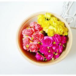 NEW!! Mulberry Rose Buds paper flower mixed color / pack  