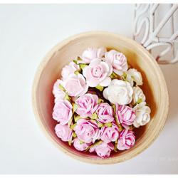 NEW! 30 Mulberry mixed pink paper Rose Buds flower/ pack  