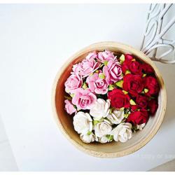 NEW! 30 Mulberry mixed pink paper Rose Buds flower/ pack  