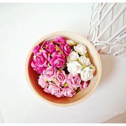 NEW! 30 Mulberry mixed pink paper Rose Buds flower/ pack  