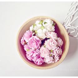 Millinery flowers heartshape Buds paper flower mixed color / pack
