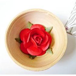 2 Rose Big paper flower red / pack  