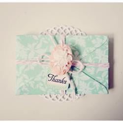 6 tiny aqua mist envelope / pack  