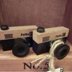 NEW 2 Small vintage LOMO Camera wood stamp