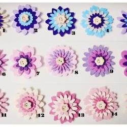 5 pieces of Flower felt embellishment Collection  