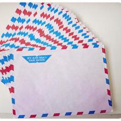 10 Airmail Grid Envelopes 