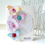 Butterfly colorful Happy Birthday handmade card