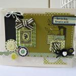 Born to shop, forced to work handmade card  