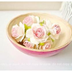 Millinery Heartshape Big flowers Buds paper flower / pack  