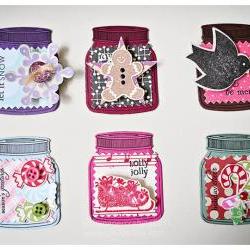 Mini Jar Holiday Tags  