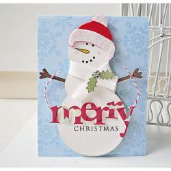 Merry Christmas Snowman Card