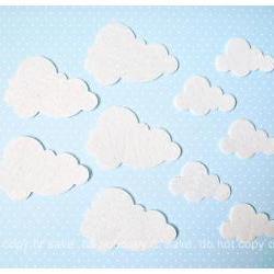 10 mixed clouds shape felt  