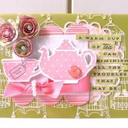 A cup of tea thank you card  