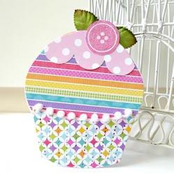 Colorful Cupcake card  