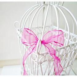 Organza little scallop edge pink Ribbon trim - 2 yards  