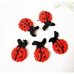 Lady bugs crochet applique  