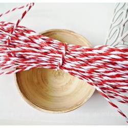 Red & White paper Twine  
