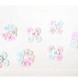 5 pieces of shape buttons