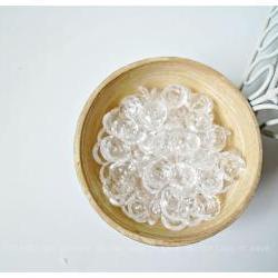 Transparent Round Button with 2 hole / set  