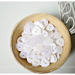 Heartshape white button  