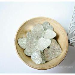 Big Heartshape crystal buttons  