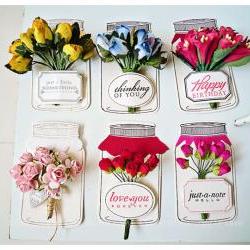 Flower in a bottle tags  