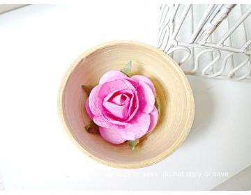 2 Rose Big paper flower pink / pack